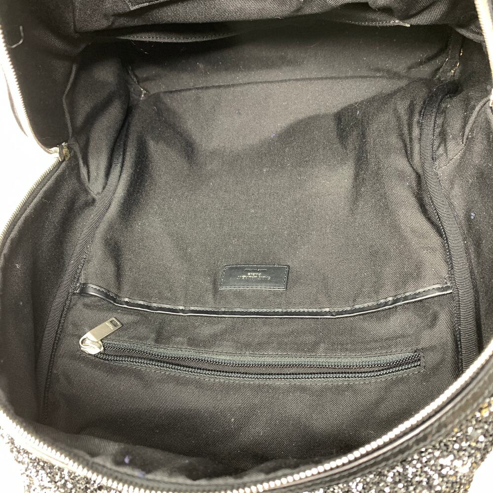 Saint Laurent City Glitter Backpack In Black Silver Multi Adjustable Straps - Picture 6 of 11